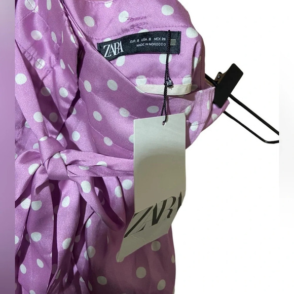 NWT Zara High Waisted Lavender‎ Pleated Shorts Size Small - Picture 5 of 5